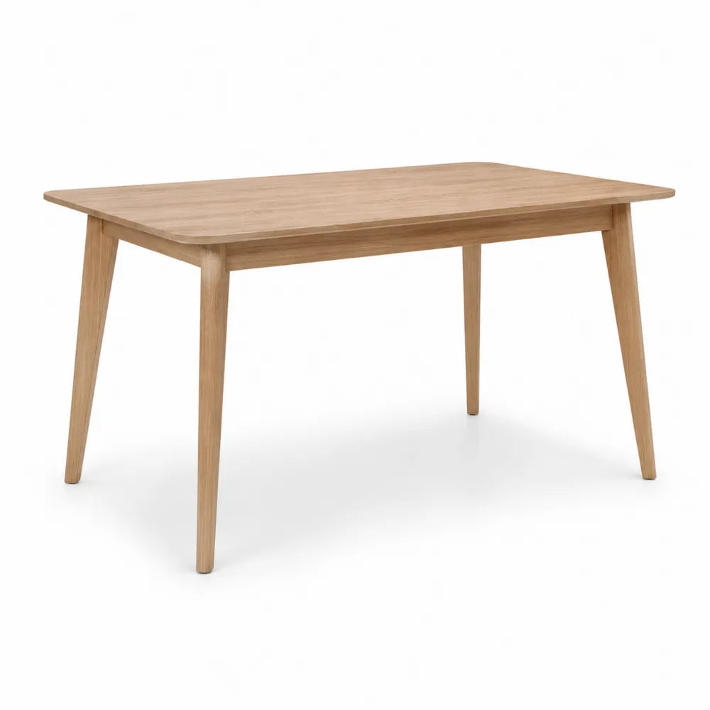 Esstisch rechteckig 140 x 80 x 75 cm Holz Eiche Natur vier Beine